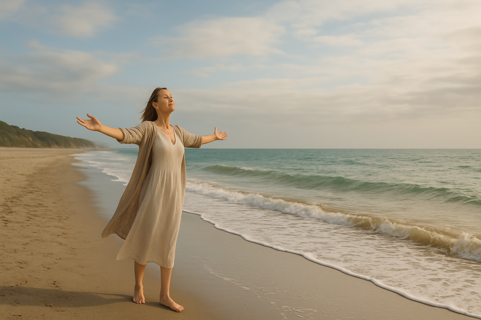 Frau am Meer